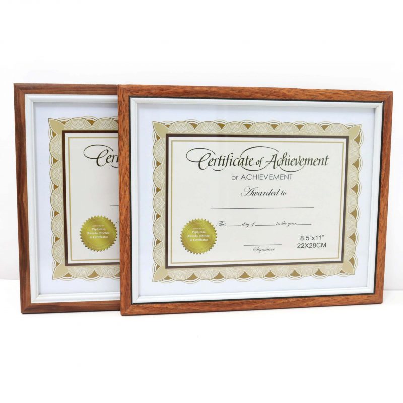 letter size certificate frame