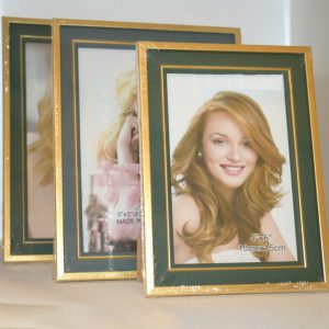 green and gold frame