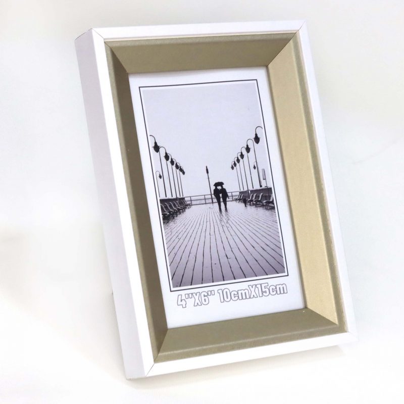 gold and white bevelled frame