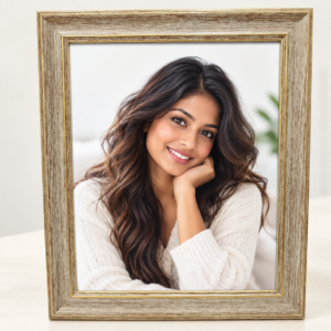 Beige and Gold 10×12 Frame with print