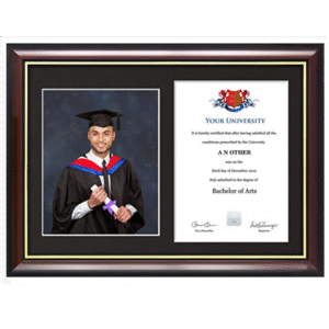 Grad Portrait and Certificate Frame