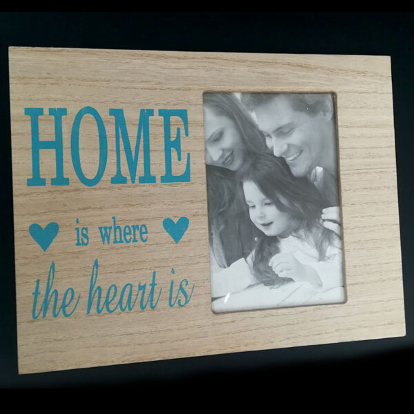 Home is where the heart is frame with print