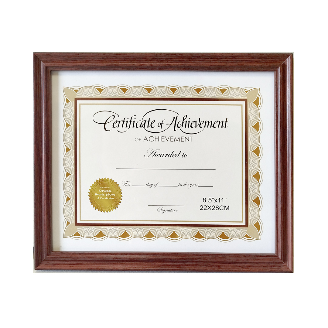 letter size certificate frames