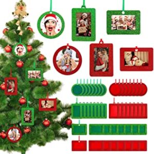Glitter photo ornament set of 4