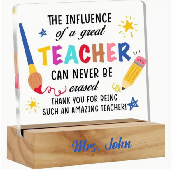Teacher Appreciation Plaque