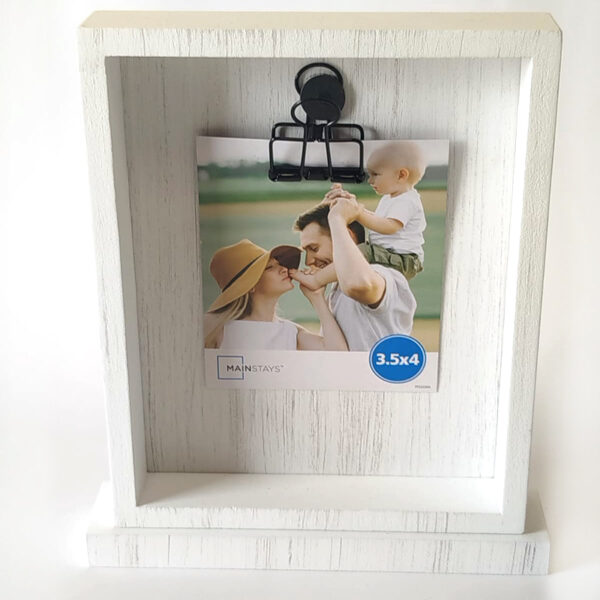 white rustic frame
