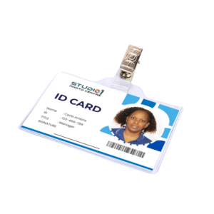 Horizontal ID Badge Holder with clip – set of 10