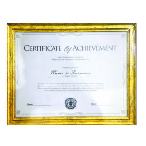 Antique Gold Letter Size Frame