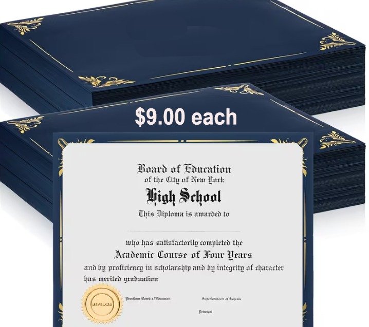 paper certificate holders
