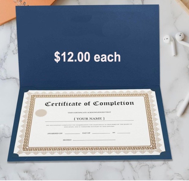 paper certificate holders
